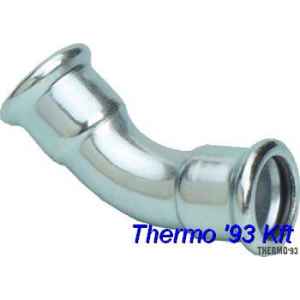 Szénacél Press Könyök 45°-os BB  15