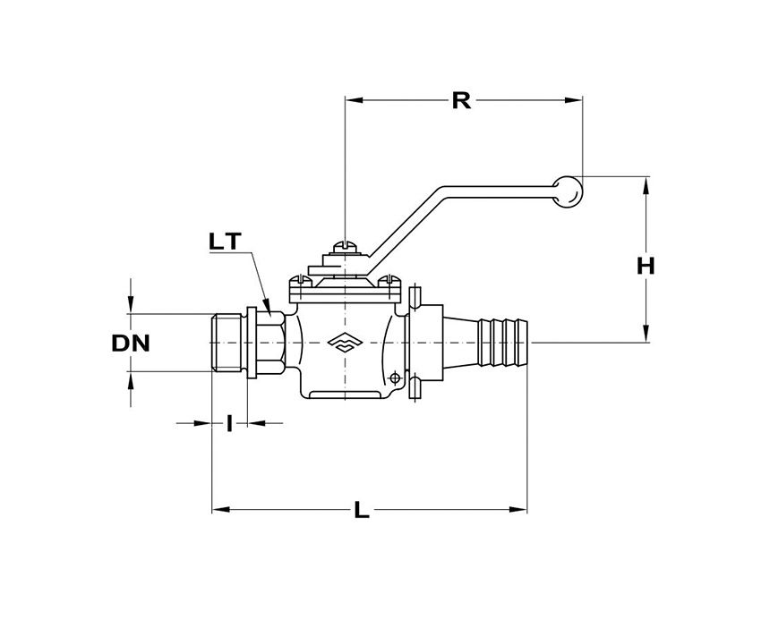MOFÉM kazántöltő golyóscsap 3/4" - Image 2