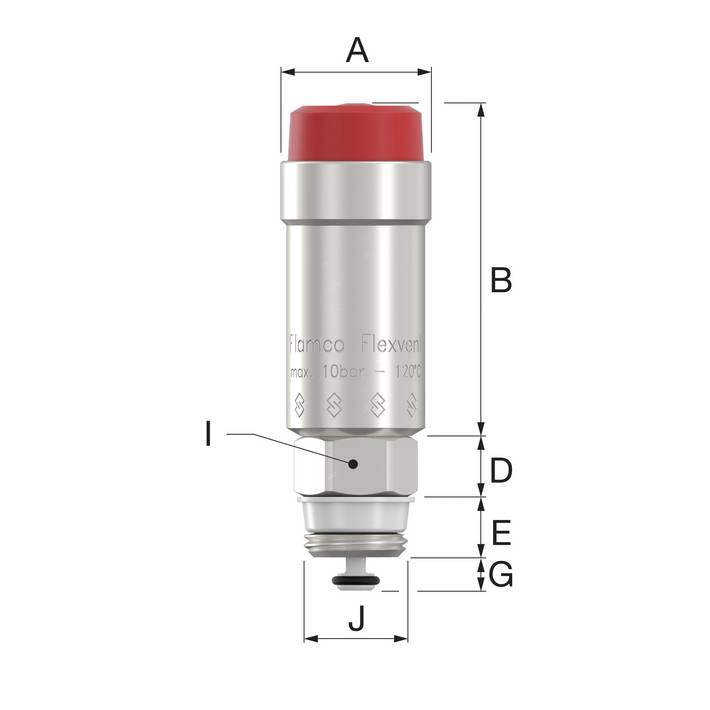 FLAMCO Flexvent automata légtelenítő 1/2" NIKK. - Image 2