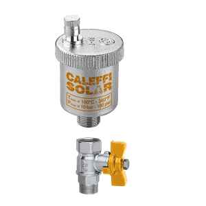 CALEFFI solar légtelenítő 3/8", elzárócsap nélkül