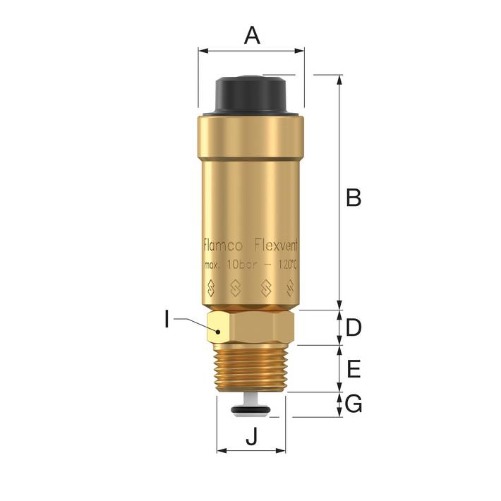 FLAMCO Flexvent automata légtelenítő 1/2" - Image 2