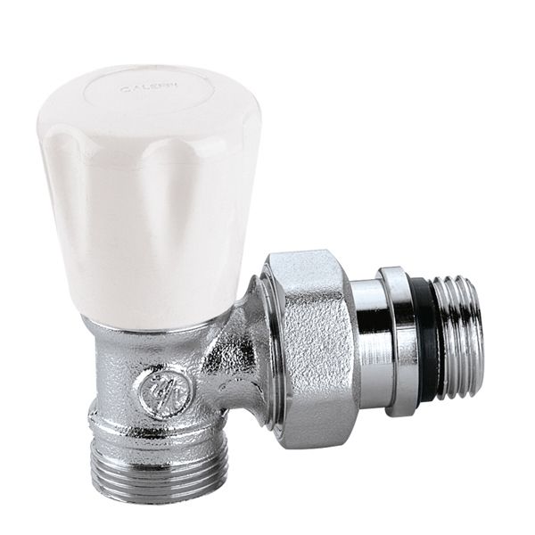CALEFFI radiátor szelep sarok 1/2" (réz+műa. csohöz)