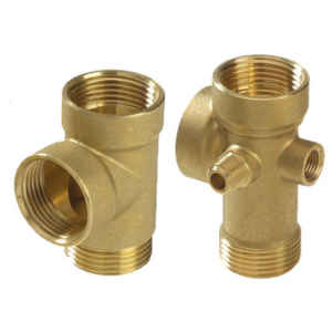 S.Réz 5 ágú idom, házi vízműhöz 1" KM - 2x1" BM- 1/4" KM-1/4" BM