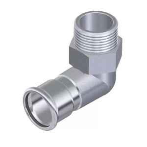 Inox Press menetes könyök 90° KM 15-1/2"