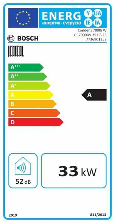 .BOSCH Condens GC 7000 iW 35 PB 23 Kondenz.fali fűtő kazán Black - Image 2