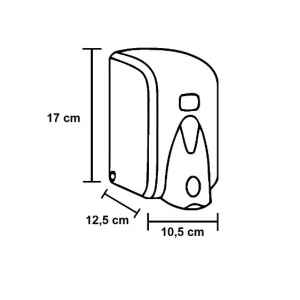 RAMI Folyékonyszappan adagoló műanyag, fehér 1000 ml
