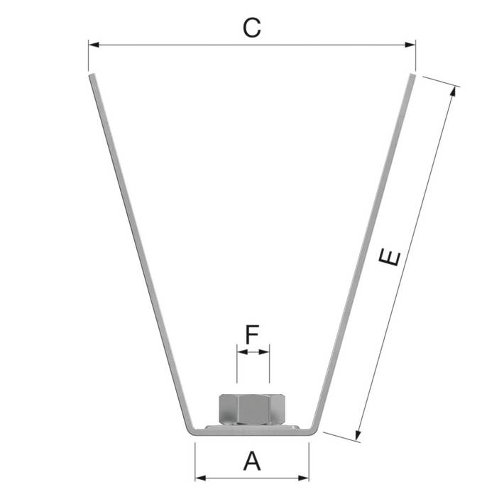 FLAMCO trapézfüggesztő LTM8 M8 - Image 3