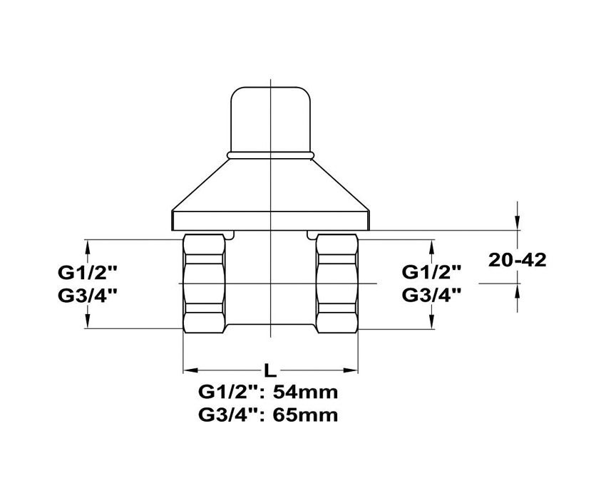 MOFÉM Csempeszelep 1/2" kék - Image 2