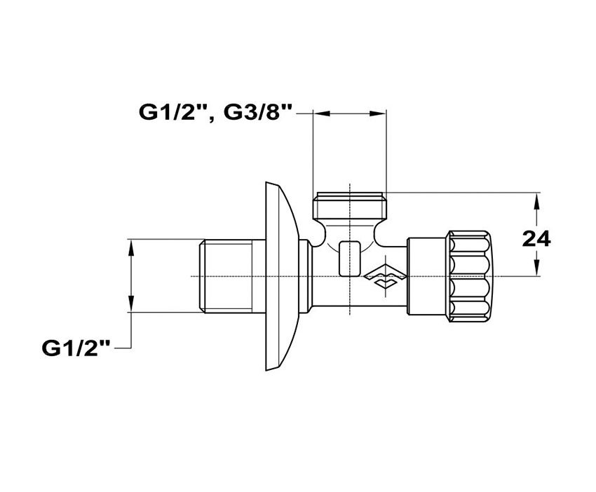 MOFÉM Sarokszelep 1/2"-1/2" - Image 2