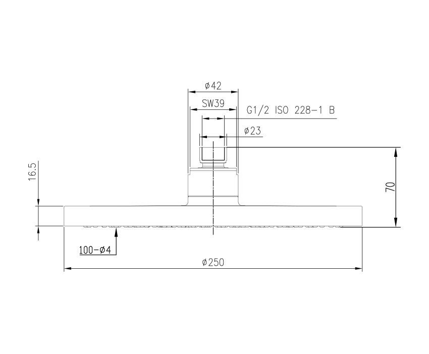 MOFÉM zuhany Esőztető fej d=250 mm - Image 2