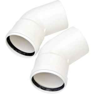 ARISTON füstgáz 80 mm könyök 45° Alu (2 db)