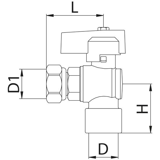 Import Sarok golyóscsap DN20 3/4" BBH - Image 2