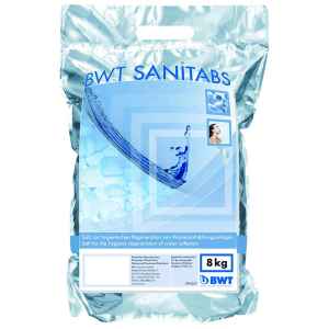 BWT Sanitabs fertőtlenítő adalékkal ellátott regeneráló só 8 kg/zsák
