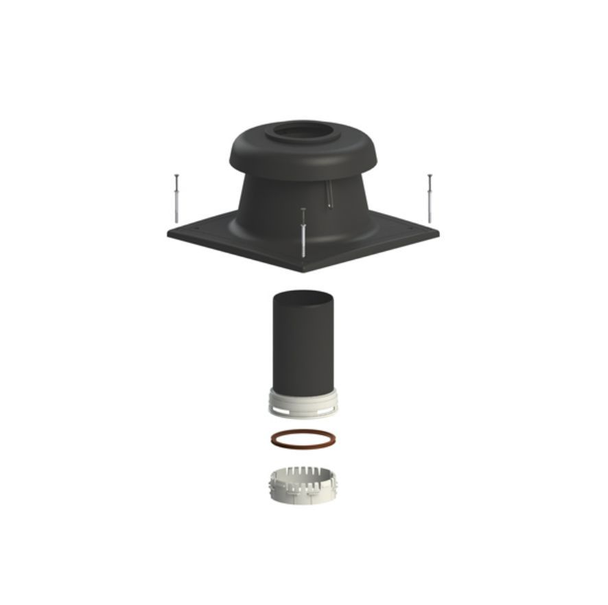 TRICOX FKF20 Kürtőfedél UV szett flexibilis rendszerhez fekete 80 mm