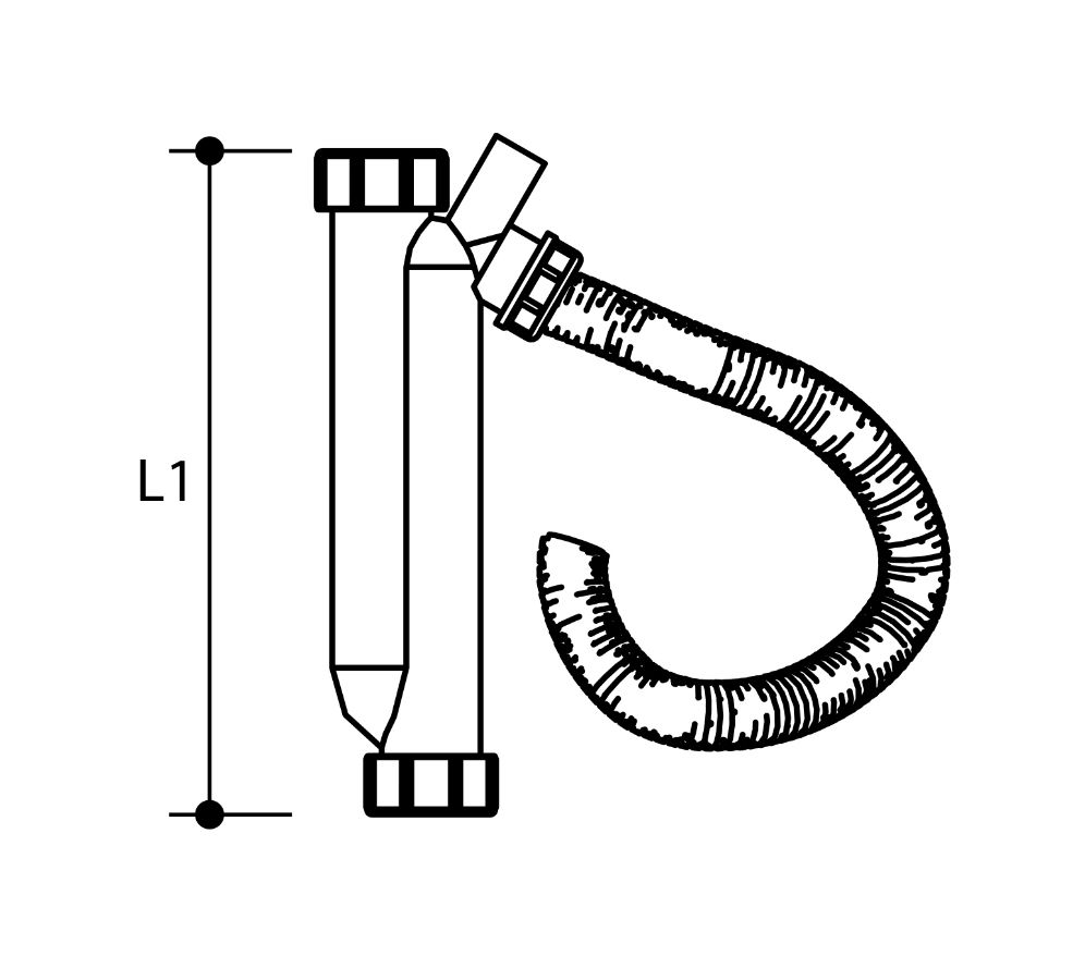 TRICOX Kondenz-szifon flexibilis tömlővel 1m - Image 2