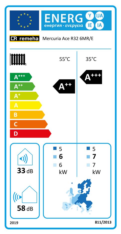 REMEHA Mercuria ACE E 6 Osztott levegő-víz hőszivattyú készlet (R32, 1 fázis, elektromos) - Image 3