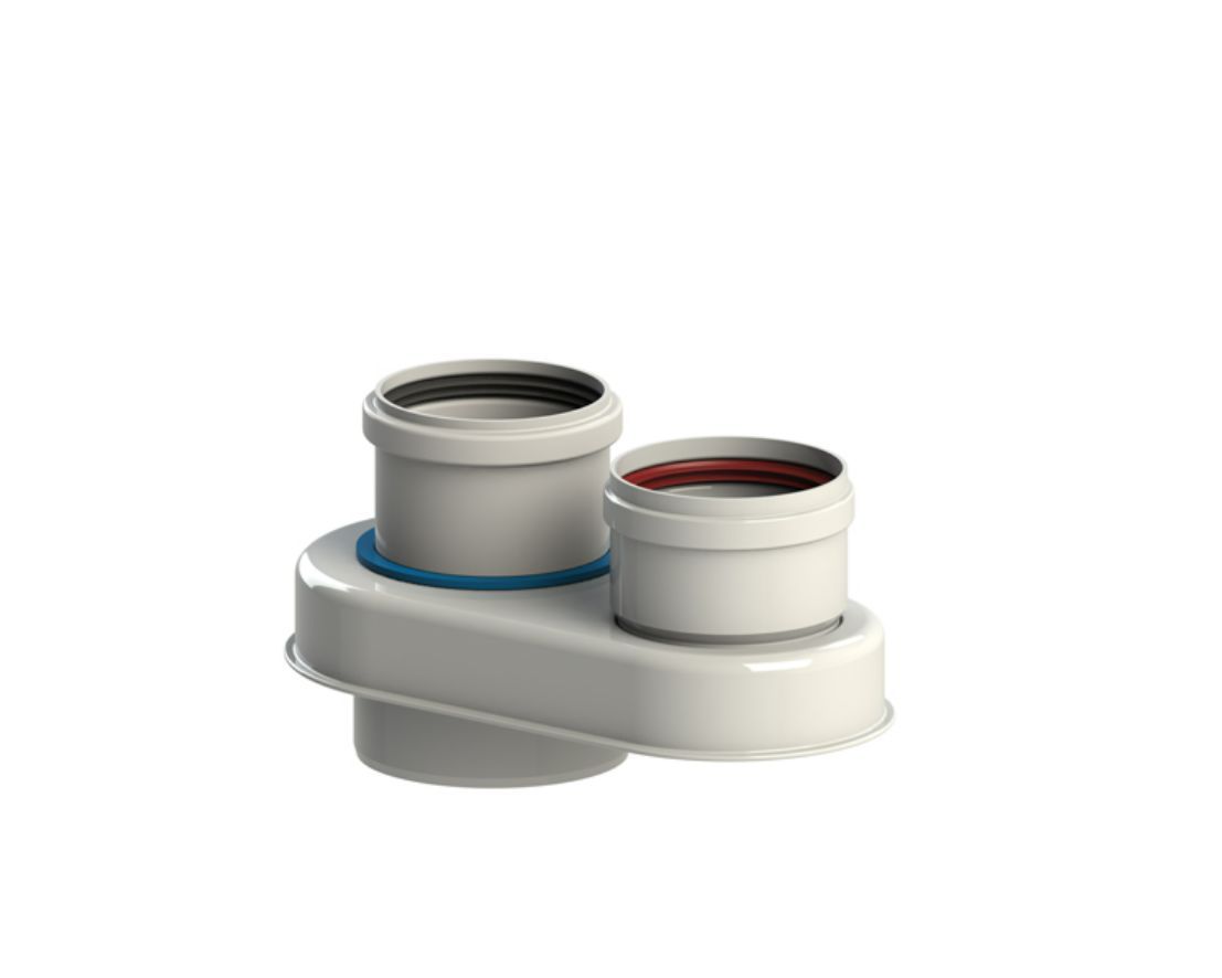 TRICOX PAD0080 osztó adapter 110/150 - 2x110 PPs/Alu