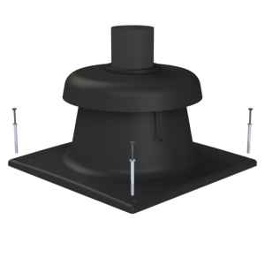 TRICOX KF10 Kürtőfedél fekete 60 mm