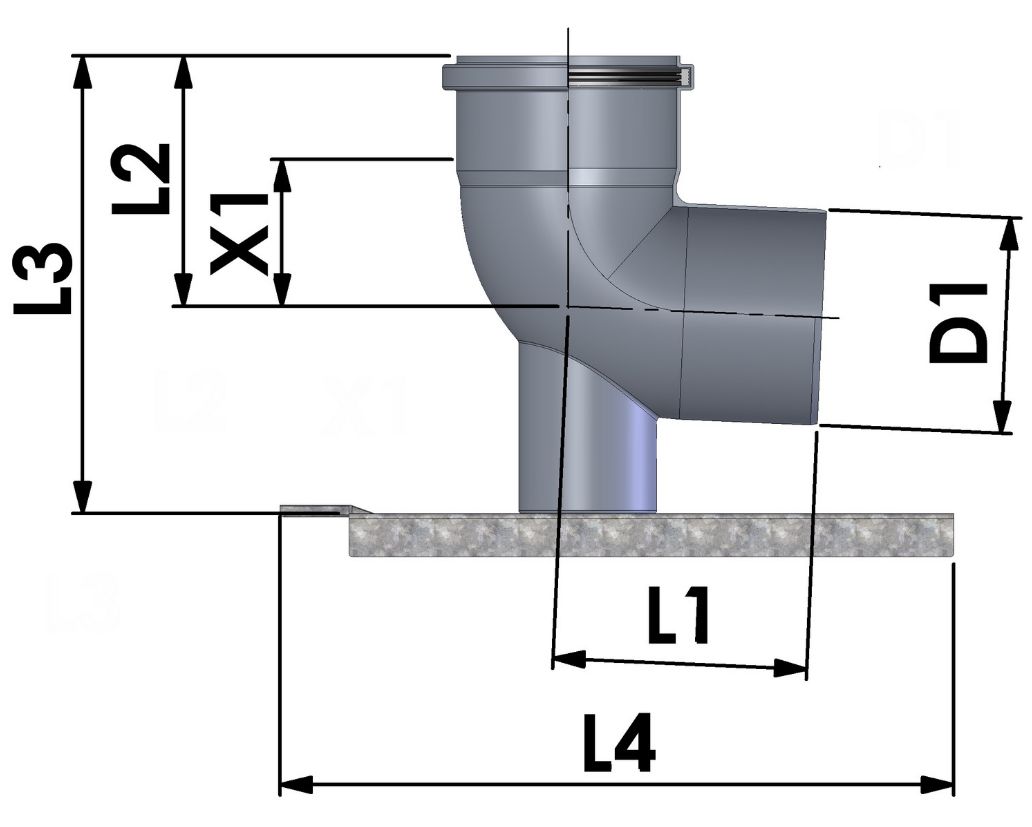 TRICOX PBK80 Bekötő könyök+ tartósin 110 mm - Image 2
