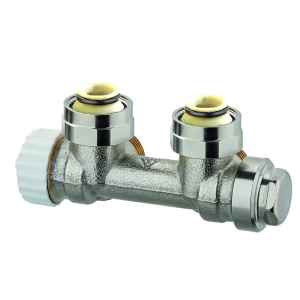 HEIMEIER Multilux DN15 alsóbekötésű kétcsöves sarok