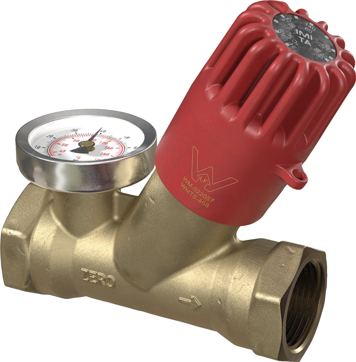 TA-THERM ZERO cirkulációs szelep DN 15 hőmérővel
