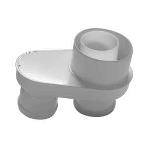 TRICOX PAD2060 egyesítő adapter 2x80 - 80/125 PPs/Alu