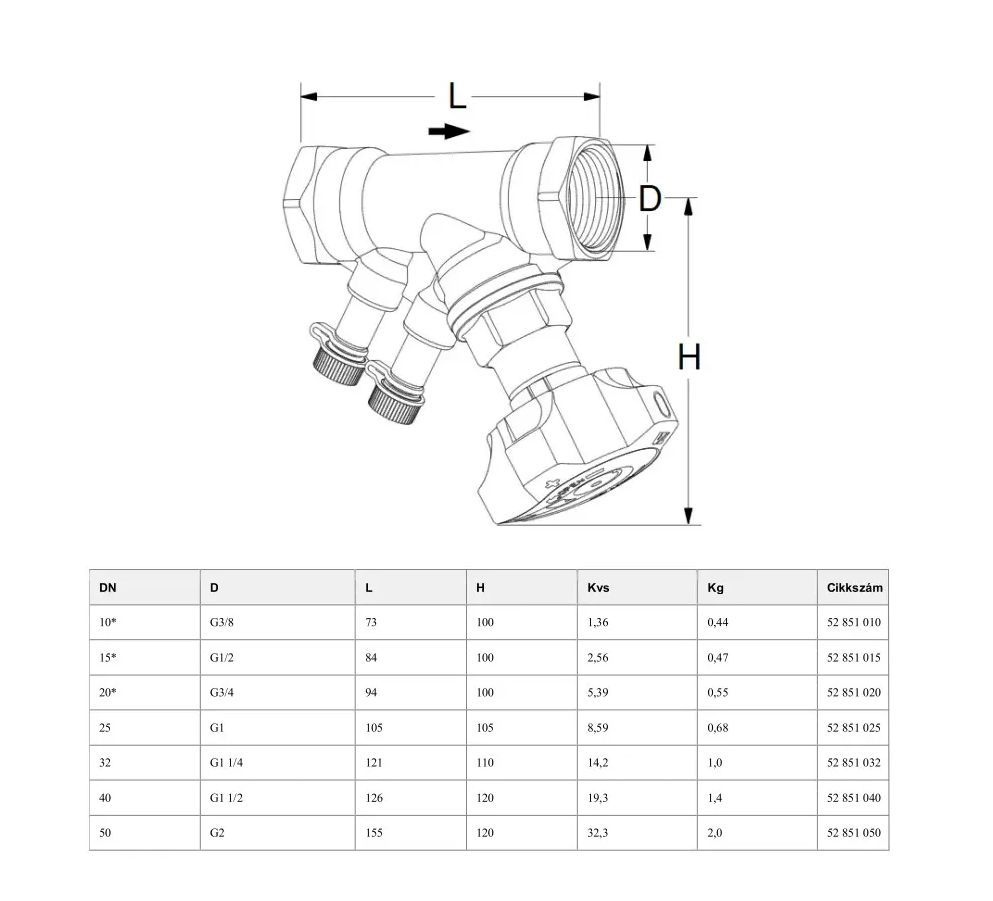TA STAD beszabályzó szelep DN 20 (3/4") - Image 6