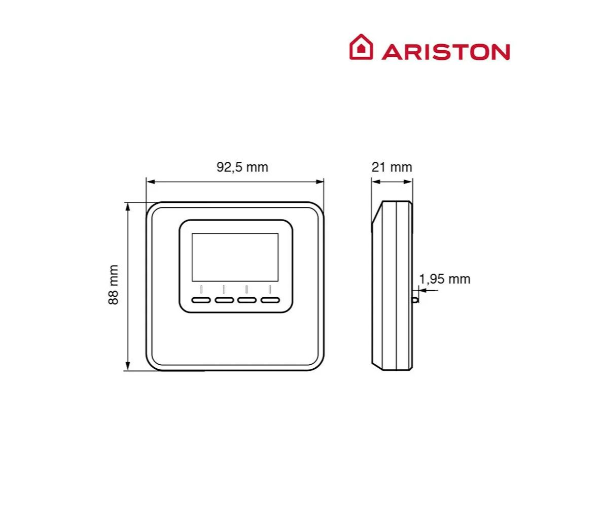ARISTON Cube termosztát fehér - Image 2