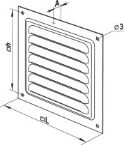 VENTS MVM 150s fém szellőzőrács szúnyoghálóval - Image 2