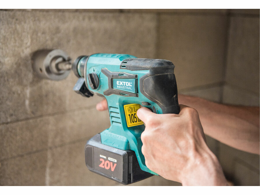 Akkus ütvefúró SDS Plus,20V,Li-ion Industrial - Image 7