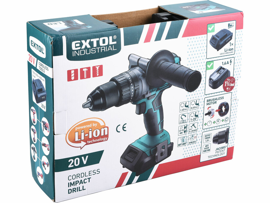 .Akkus ütvefúró és csavarozó 20V Industrial + akku - Image 14