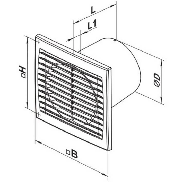 VENTS 125 MT ventilátor időkapcsolóval - Image 2