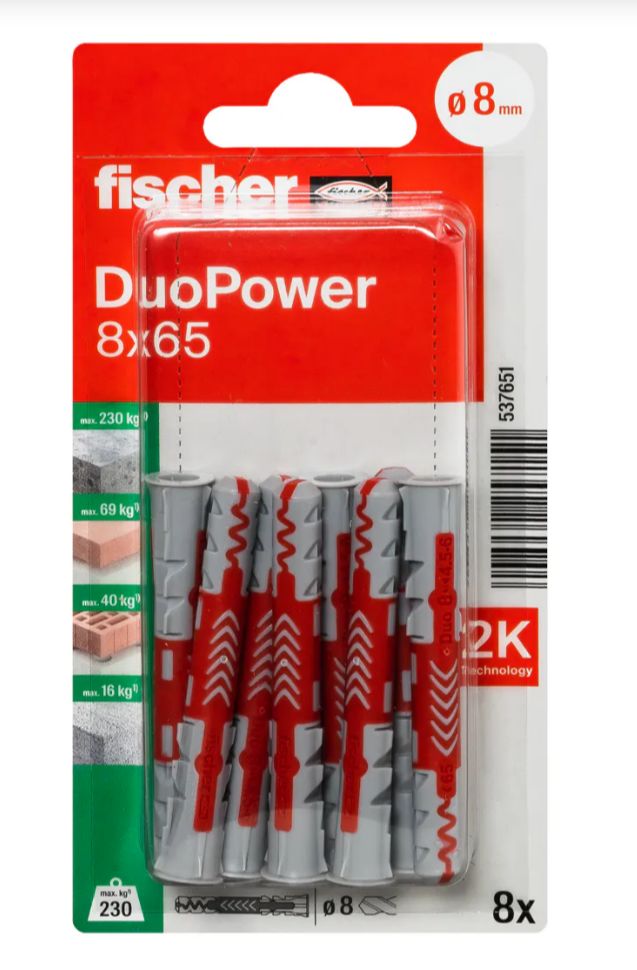 FISCHER DuoPower 8x65 műanyag tipli - Image 2