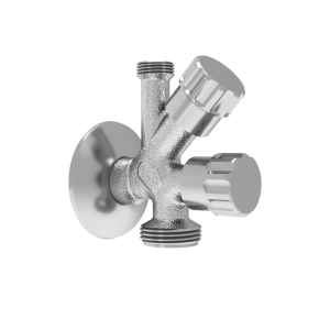MOFÉM Sarokszelep kombinált 1/2"-3/4"-3/8"