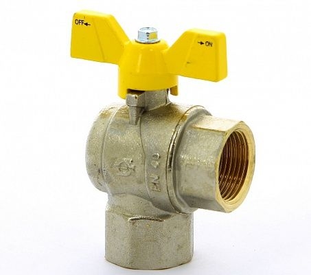 Import GÁZ golyóscsap, Sarok 1" BB (gázra!!)