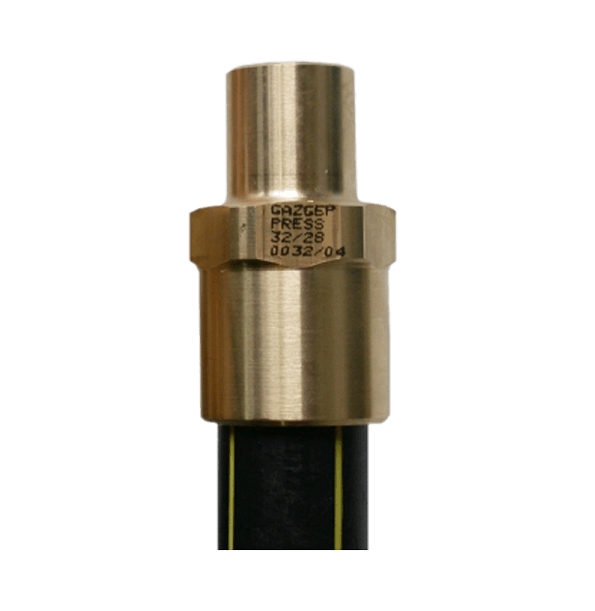 GÁZGÉP PE-Réz összekötő D.32 mm-D.28 mm (presszes)