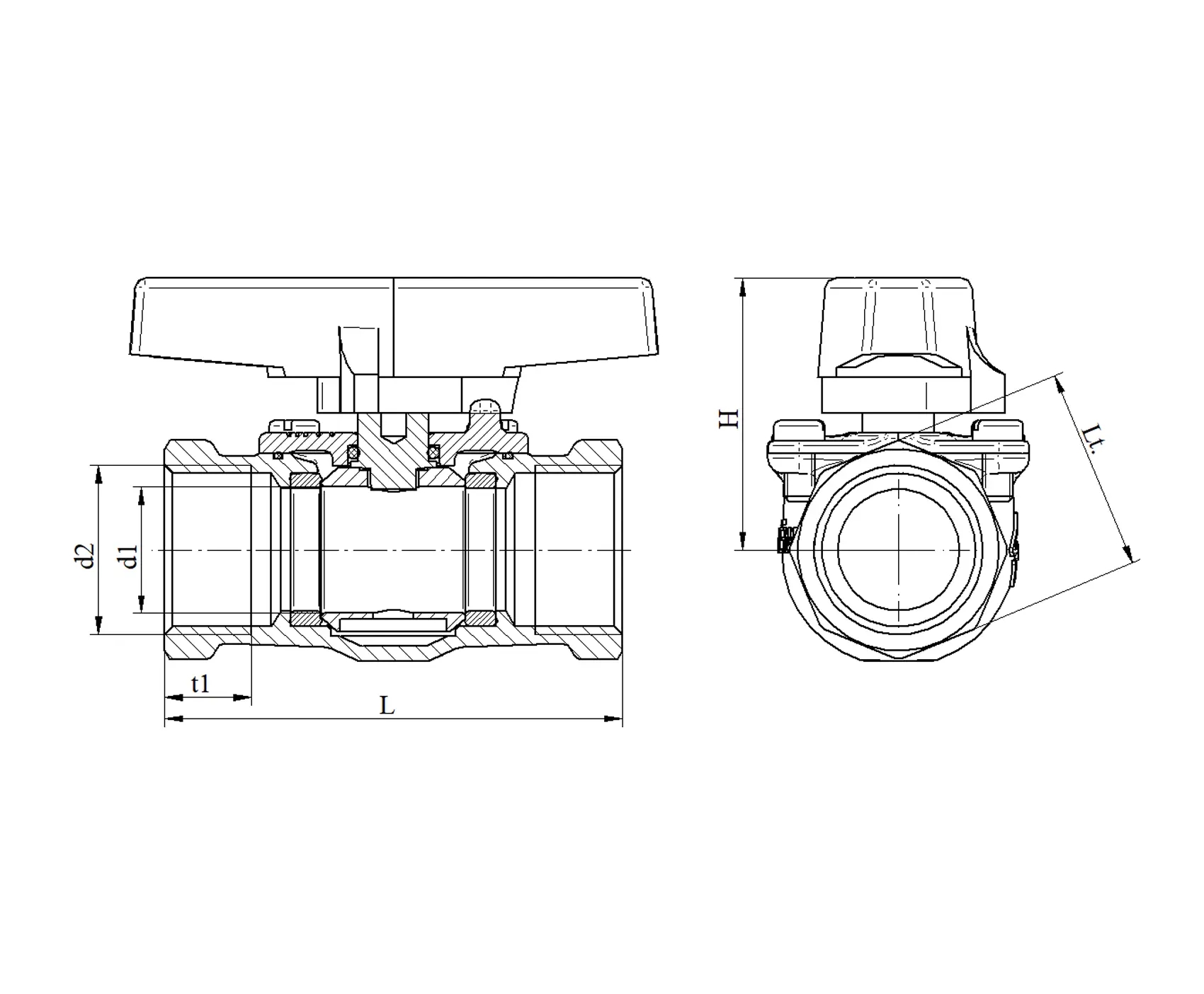 MOFÉM AHA golyóscsap DN25 1" BB - Image 2