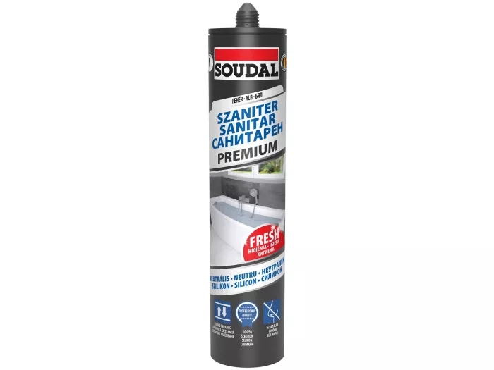 SOUDAL Szaniter szilikon Premium, 280 ml Fehér - NEUTRÁLIS