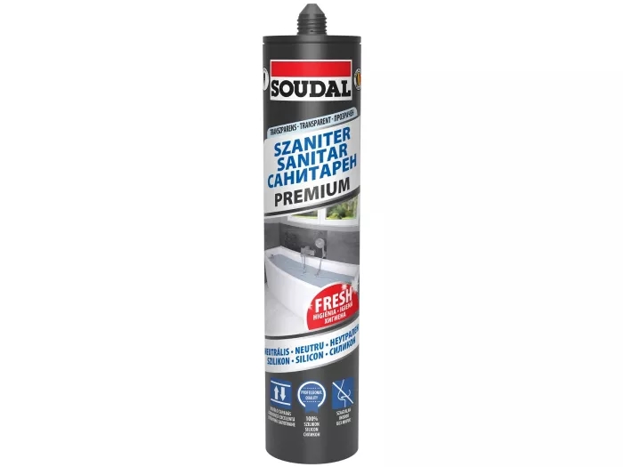 SOUDAL Szaniter szilikon Premium, 280 ml Színtelen - NEUTRÁLIS
