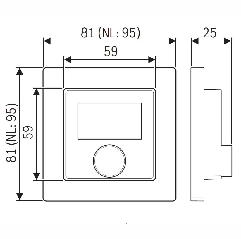 BOSCH CR11H Kézi vezérlésű szobatermosztát LCD kijelzővel,páratartalom érzékelővel - Image 2