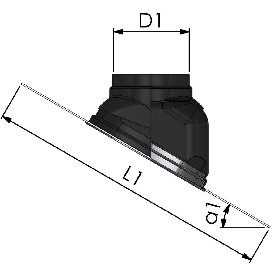 TRICOX FT30U Ferdetető borítás 100-125 mm, ólommentes gallérral - Image 2