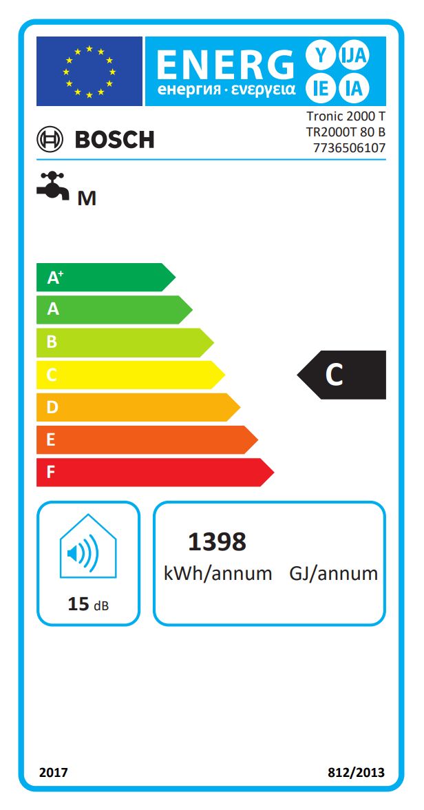 BOSCH Tronic 2000T 80 L Függőleges elektromos tárolós vízmelegítő 2KW - Image 4