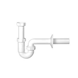 STYRON Csőszifon ( Fehér ) leeresztő nélkül, hosszú csővel D.32 mm