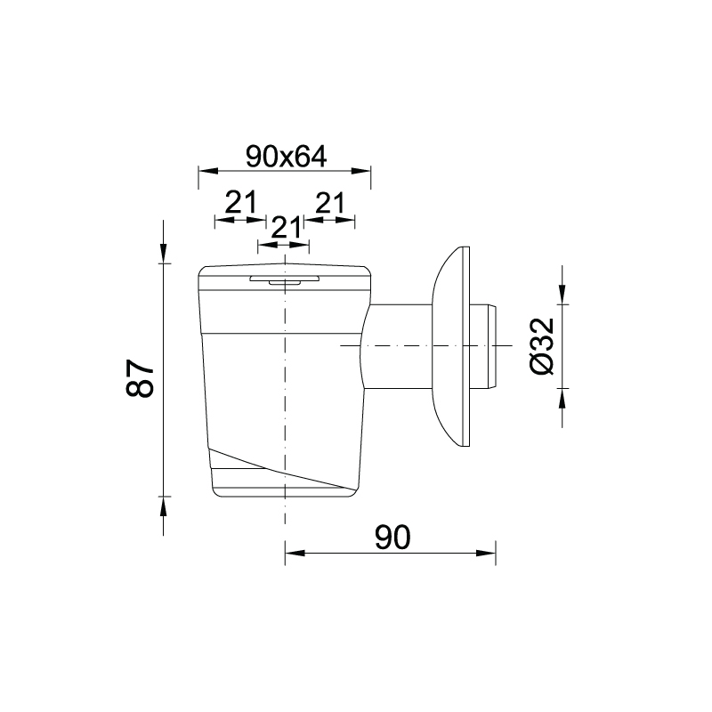 STYRON Bojlercsepegtető szifon (3 bekötéssel) D.32 mm - Image 2