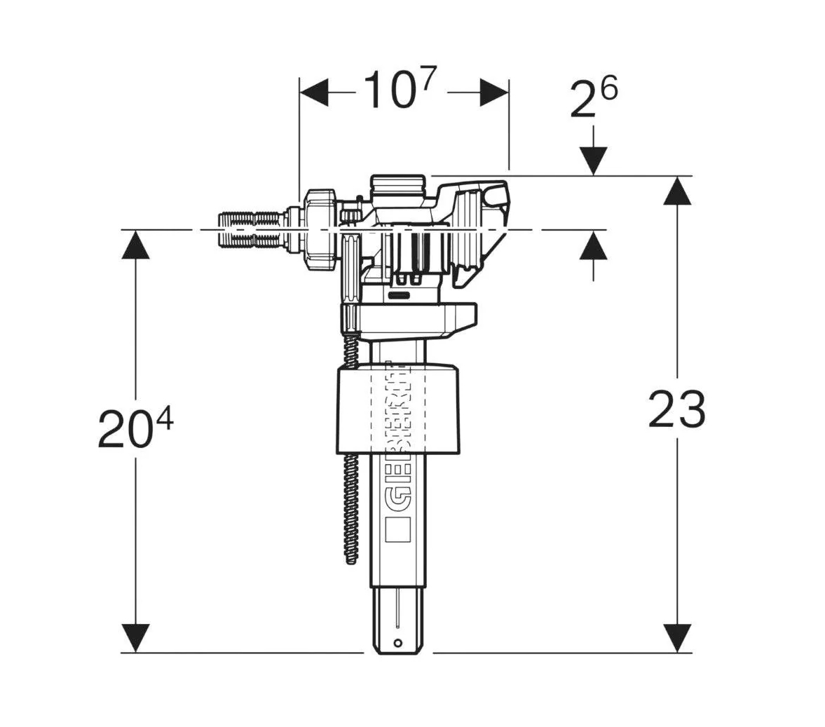 GEBERIT Unifill Impuls383 Töltőszelep falsík alatti tartályokhoz, 3/8" - Image 2