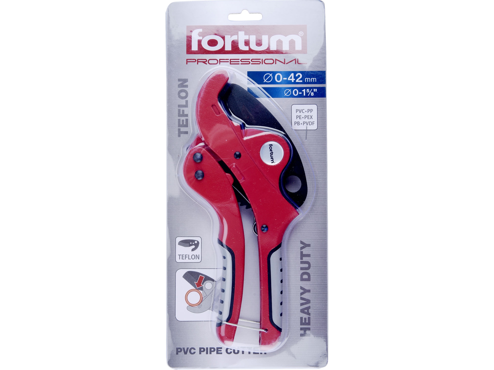 Műanyag csővágó olló 42mm Fortum - Image 3