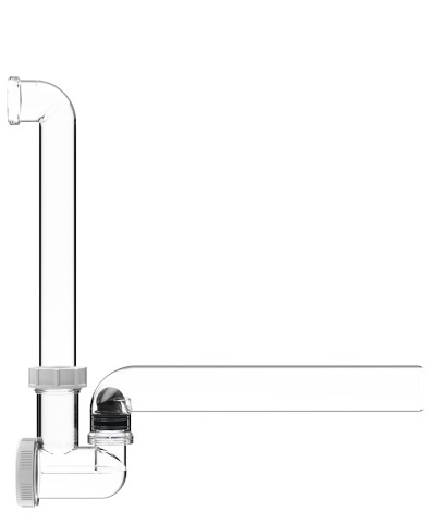 HL Kondenzvíz gyűjtő szifon DN40 kimenettel, 5/4", ill. d12-18 függőleges, vagy vízszintes bemenettel, vízbűzzárral és kiegészítő mechanikus bűzzárral, tisztító