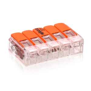 WAGO 221-415 Vezeték összekötő sodrott 5 -ös, átlátszó 0,2-4 mm2 32A